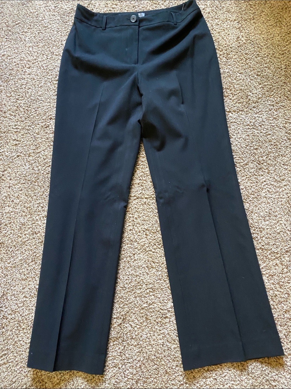 Ann Taylor Black Straight-Leg Dress Pants